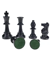We Games Color Bright Plastic Staunton Tournament Chess Pieces with 3.75 in. King - Half Chess Set of Chess Pieces Only