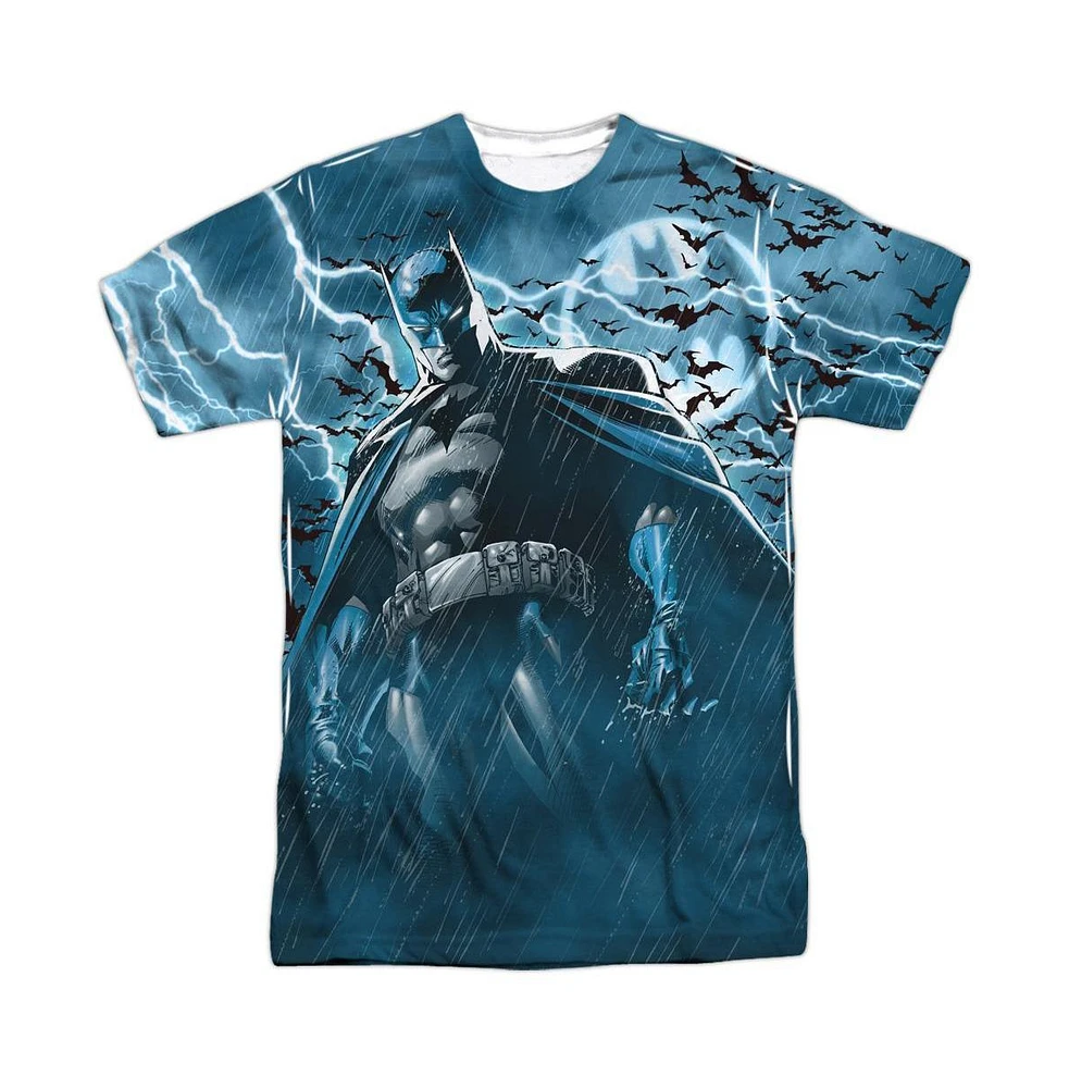 Batman Men's Stormy Knight Short Sleeve Adult 100% Poly Crew Tee / T-Shirt