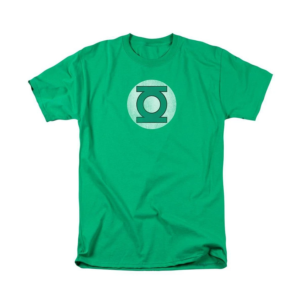 Green Lantern Men's Dc Comics Logo Distressed Short Sleeve Adult Tee / T-Shirt