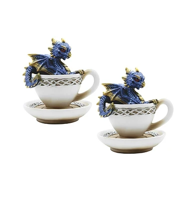 Fc Design "2-pc Set" 4.5"H Dragon in Cup Figurine Statue Ornament Home Room Office Decor and Perfect Ideas for Housewarming