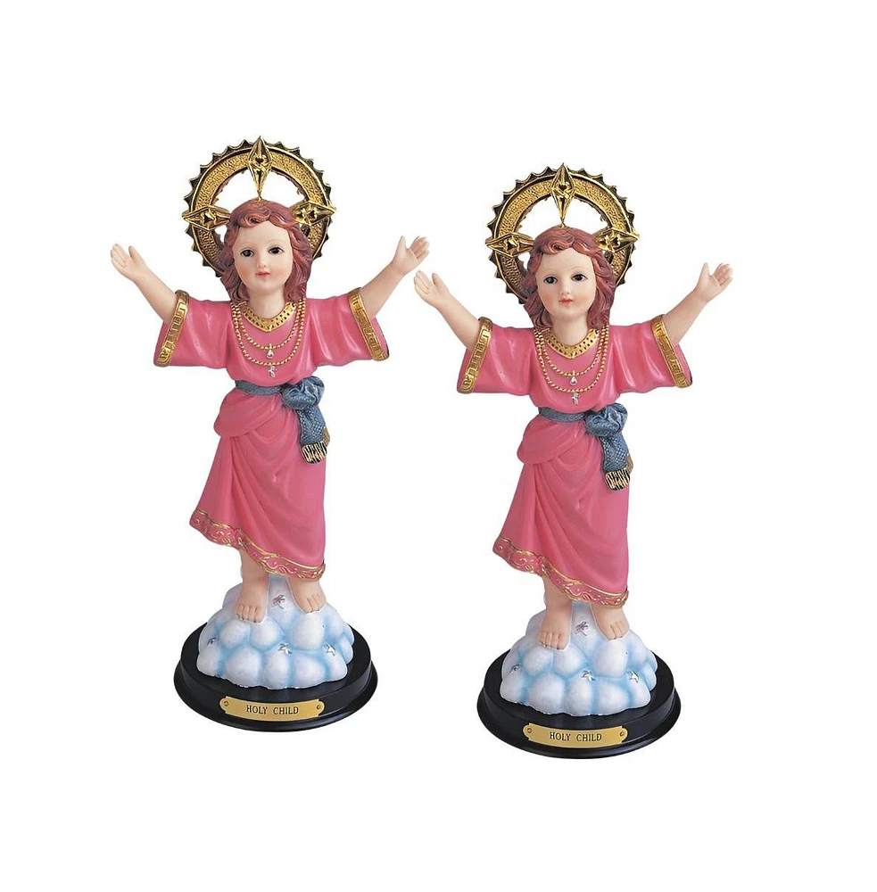 Fc Design "2-pc Set" 9"H Holy Child Santo Divino Nino Statue Divine Child Jesus Holy Figurine Statue Ornament Home Room Office Decor and Perfect Ideas