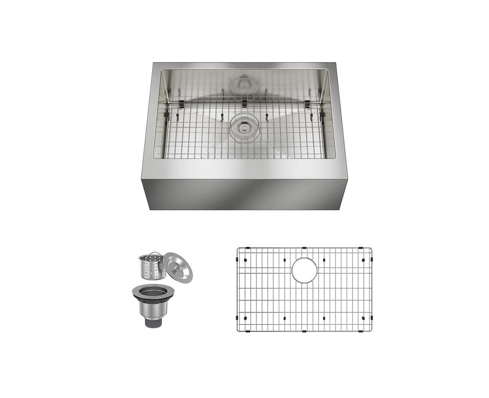 Casainc 30inch L Single Bowl Stainless Steel Farmhouse Kitchen Sink