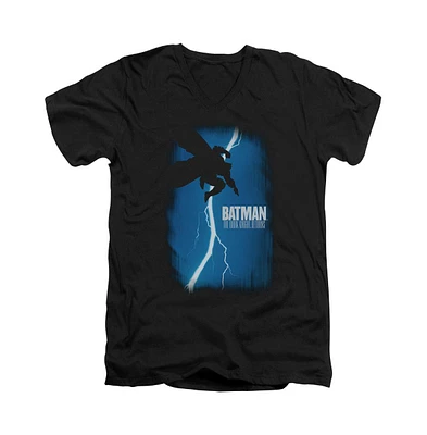 Batman Men's Dkr Cover Short Sleeve Adult V Neck Premium Cotton Tee / T-Shirt