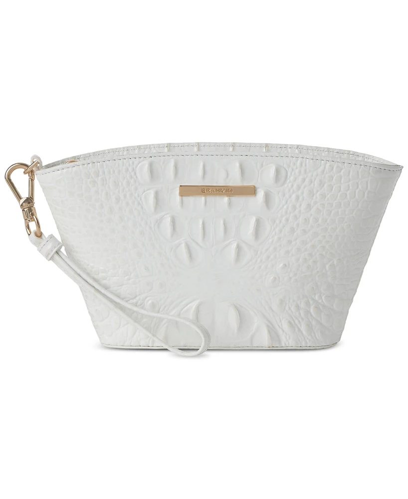 Brahmin Ariana Sea Salt White Melbourne Leather Clutch