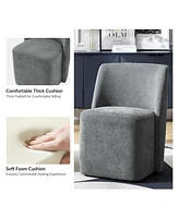 Hulala Home Scott Modern Dining Chair with Lightweight Construction and Universal Wheels