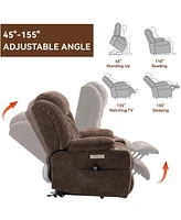 Up to 350 Lbs Power Lift Recliner Chair Heavy Duty Motion Mechanism with 8-Point Vibration Massage and Lumbar Heating