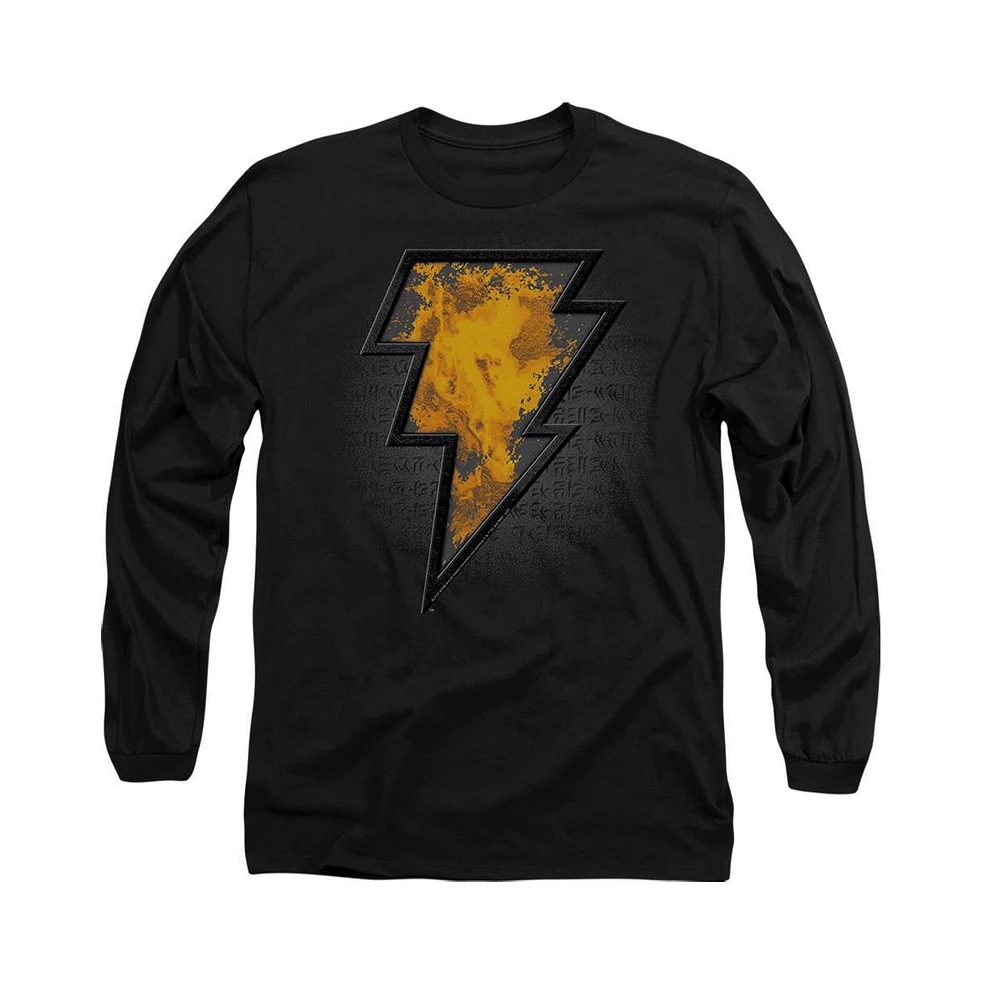 Black Adam Men's Beveled Emblem Long Sleeve Adult Tee / T-Shirt