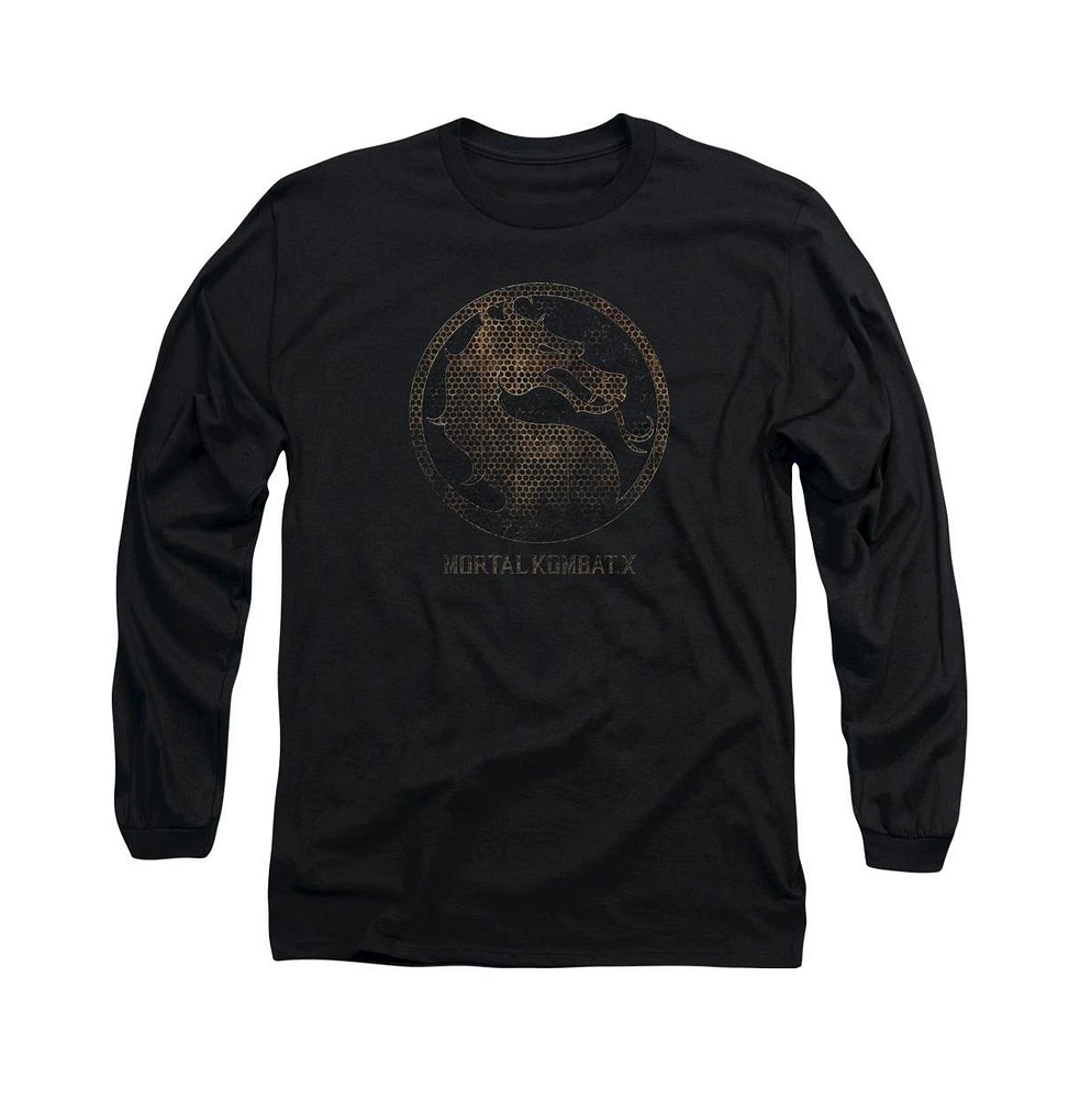 Mortal Kombat X Men's Metal Seal Long Sleeve Adult Tee / T-Shirt