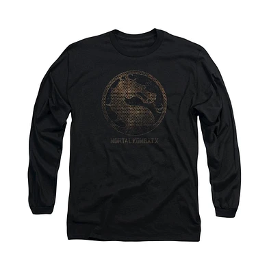 Mortal Kombat X Men's Metal Seal Long Sleeve Adult Tee / T-Shirt