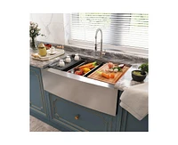 Casainc Farmhouse Kitchen Sink with Accessories