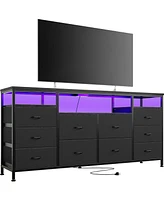 gaomon 63.3 Inch Black Dresser for Bedroom