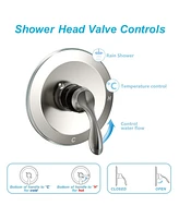 Lovmor Tub and Shower Faucet Set with Single-Spray Shower Head and Tub Spout Valve Included