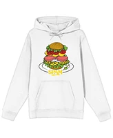 Spam Brand 1937 Sandwich On Plate Men's White Sweatshirt-3XL