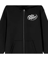 Dr. Pepper Men's Logo Black Zip-Up Hoodie-xxl