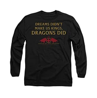 House Of The Dragon Men's Not Dreams Long Sleeve Adult Tee / T-Shirt