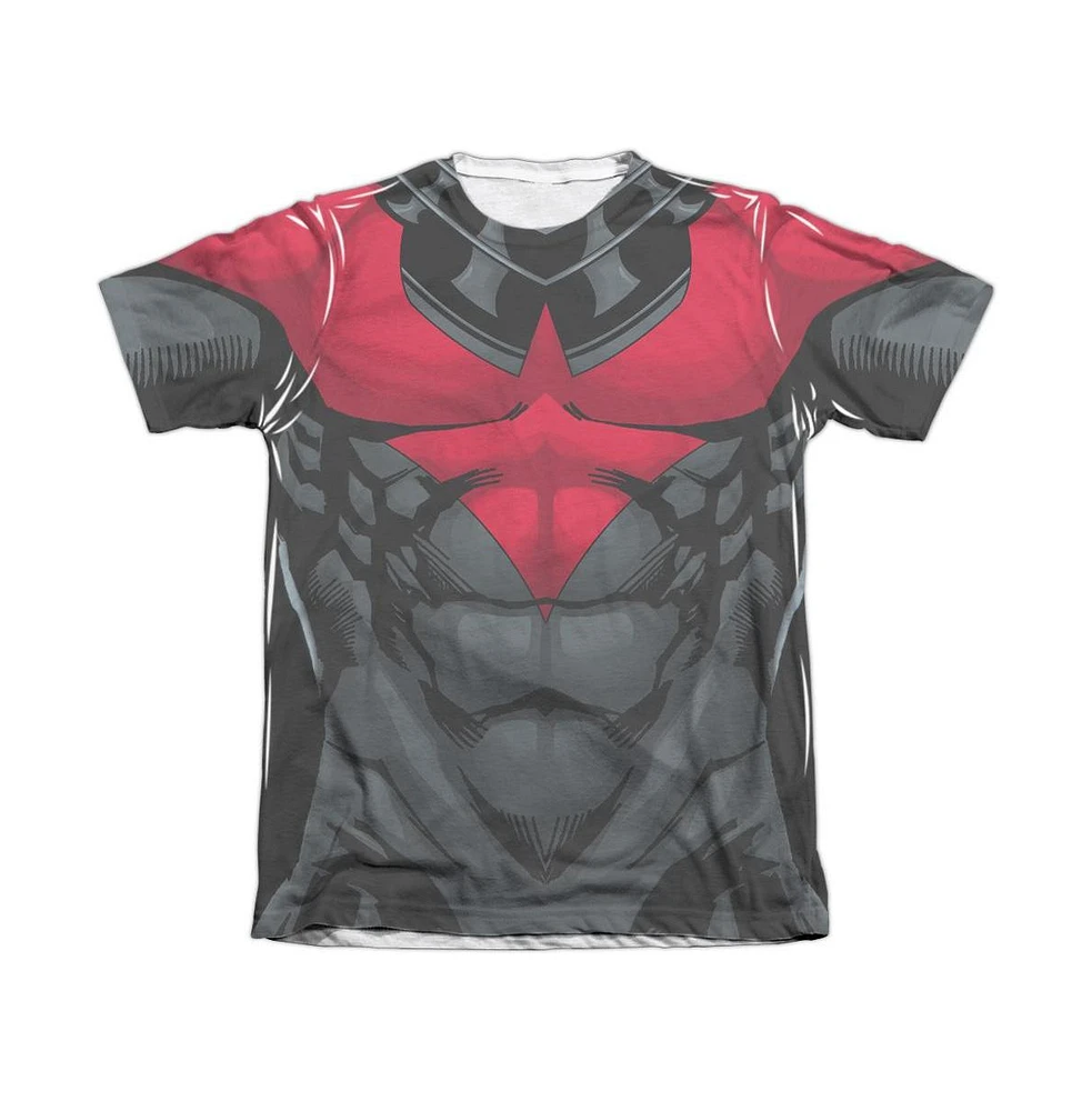 Batman Men's Nightwing Red Uniform Adult Poly/Cotton Short Sleeve Tee / T-Shirt