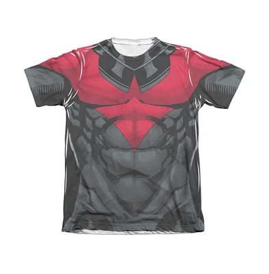 Batman Men's Nightwing Red Uniform Adult Poly/Cotton Short Sleeve Tee / T-Shirt