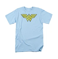 Dc Wonder Woman Men's Comics Ww Logo Distressed Short Sleeve Adult Tee / T-Shirt