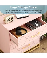 gaomon 3 Drawer Dresser for Bedroom, Modern Wood Dressers Chest of Drawers with Storage