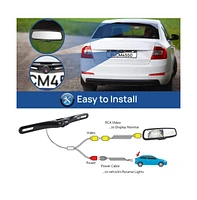 Pyle Car Camera & Rearview Mirror Display Kit, 4.3'' Lcd, Waterproof Backup Camera