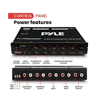 Pyle 5-Band Parametric Equalizer with Subwoofer Gain Control, Half-din Size