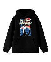 Looney Tunes Boys Sylvester Sufferin' Succotash! Youth Black Graphic Hoodie-xl