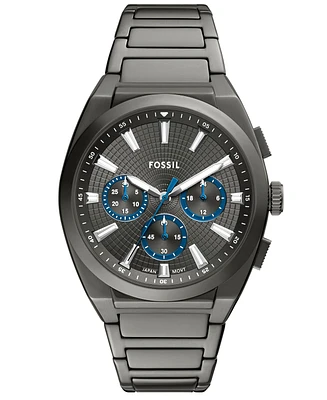 Fossil Men's Everett Chronograph Smoke Stainless Steel Watch, 44mm