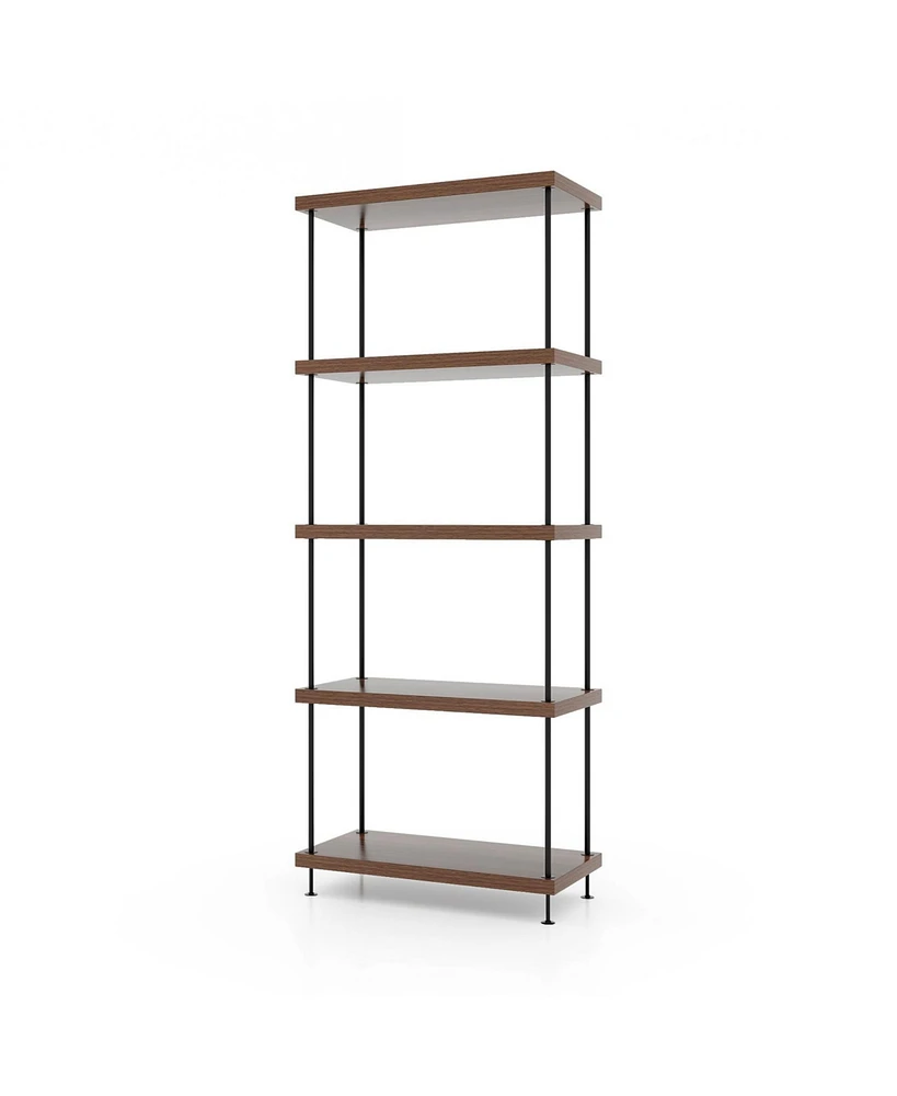 Gouun 5-Tier Multipurpose Display Rack with Metal Frame-5-Tier
