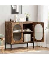 gaomon Rattan Buffet Cabinet