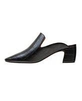 Linea Paolo Giselle | Croco Embossed Leather Mules