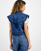 Boss Orange Women's Extended-Shoulder Denim Vest
