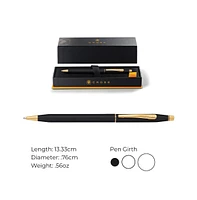 A. T. Cross A.t. Cross Classic Century Cross Classic Black with 23KT Gold-Plated Appointments Ballpoint Pen