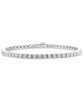 Diamond Illusion Set Tennis Bracelet (2 ct. t.w.) in 14k White Gold