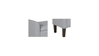 The Pop Home Upholstered Storage Bench with Rolled Armrests, Foam Cushioned Seat, Flip-Top Storage-The Pop Home