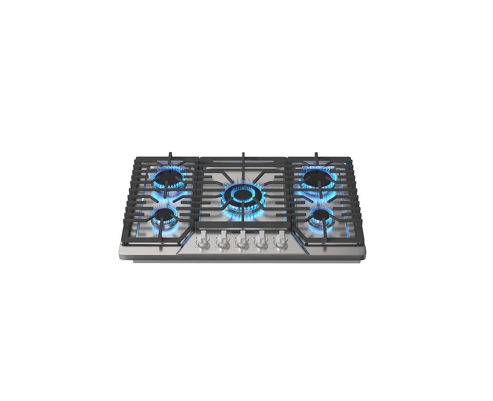 Casainc 30inch Silver Natural Gas Cooktop with 5 Burners