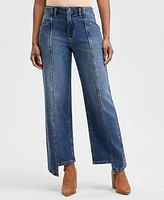 And Now This Women's Seamfront Asymmetric Wide-Leg Jeans, Exclusively at Macy's