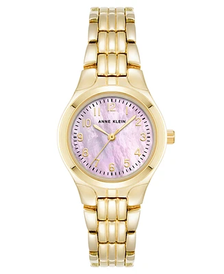 Anne Klein Women's Quartz Pink and Gold-Tone Metal Alloy Watch, 26mm