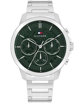 Tommy Hilfiger Men's Multifunction Silver Tone Stainless Steel Bracelet Watch