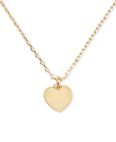 Kate Spade New York Gold-Tone Polished Mini Heart Pendant Necklace, 16" + 3" extender