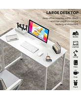 Gouun L Shaped Computer Desk and Writing Workstation for Home and Office