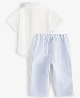 First Impressions Baby Boys Button-Up Shirt, Seersucker Bowtie, and Pants, 3 Piece Set, Exclusively at Macy's