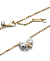 Pandora Gold-Plated Sparkling Bow Necklace