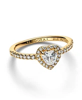 Pandora Gold-Plated Elevated Heart Ring