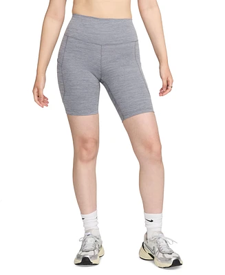 Nike Women's One High-Waisted Side-Pocket 8" Bike Shorts