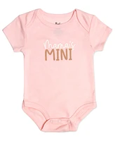 Baby Essentials Girls Mama's Mini Bodysuits, Cap & Socks, 5 Piece Set