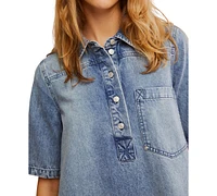 Free People Women's Remino Denim Mini Dress