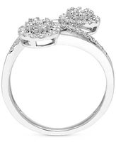 Diamond Cluster Multi-Row Ring (1/2 ct. t.w.) in 10k White Gold