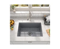 Casainc 27inch L x 19inch W Undermount Single Bowl Fireclay Kitchen Sink