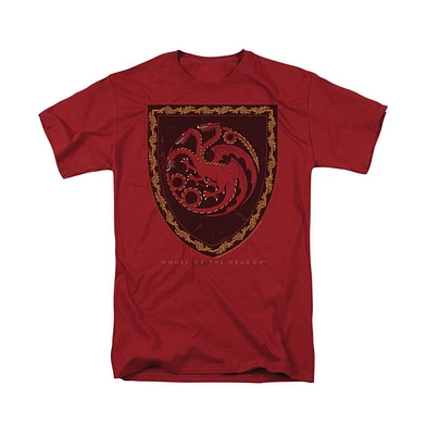 House Of The Dragon Men's Shield Vintage Short Sleeve Adult Tee / T-Shirt