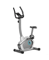 Gymax Magnetic Upright Exercise Bike Cycling Bike W/Pulse Sensor 8-Level Fitness